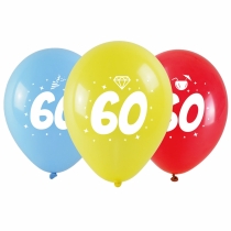 Baloni s potiskom številke 60 3kosi